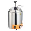 Electric Cheese Dispenser with Pump, 2.4L Commercial Hot Fudge Warmer, Stainless Steel Pump Dispenser