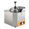 Electric Cheese Dispenser with Pump, 2.4L Commercial Hot Fudge Warmer, Stainless Steel Heated Pump Dispenser