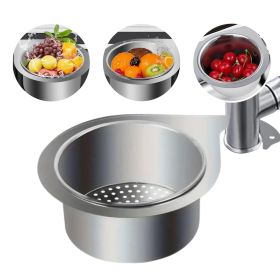 JS Swan Stainless Steel Drain Basket for Kitchen Sink – Sink Drain Strainer Basket, Swan Sink Strainer, Stainless Steel Draining Basket for Sink