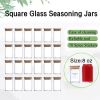 24 Pcs High Borosilicate Glass Spice Jar with Label and Bamboo Lid (24 x 8 Ounces), Spice Container with 72 Printed Labels and 20 Handwritten Labels
