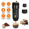 1Pc Portable Electric Espresso Machine Cordless Coffee Maker Self-Heating Car Espresso Maker with Anti-Dry Burn Fit for Ground Coffee/NS/DG Capsules f