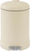 Small Trash Can, 1.2 Gallon | Round Stainless Steel Garbage Bin with Soft Close Lid & Step Foot Pedal | Metal Waste Basket with Removable Inner Bucket