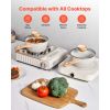 1.5 QT Saucepan, Nonstick Saucepan with Tempered Glass Lid, Multipurpose Cooking Sauce Pot with Detachable Handle