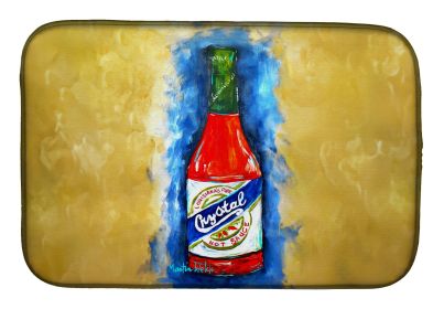 Hot Sauce Crystal Blue Dish Drying Mat Absorbent Dish Drying Mat Pad for Kitchen Counter Dish Drainer Mat for Countertop, 14 x 21", Multicolor