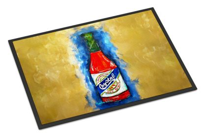 Hot Sauce Crystal Blue Doormat Front Door Mat Indoor Outdoor Rugs for Entryway, Non Slip Washable Low Pile, 24H X 36W