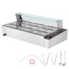 9-Pan Commercial Food Warmer, 9 x 5QT Electric Steam Table with Glass Cover