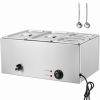 4-Pan Commercial Food Warmer, 16.4QT Electric Steam Table