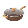6-Quart Cast Aluminum Jumbo Cooker Saute Pan, Brown Speckle