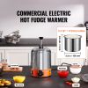 Electric Cheese Dispenser with Pump, 2.3 Qt Commercial Hot Fudge Warmer, Stainless Steel Pump Dispenser