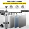 Cheese Dispenser with Pump, 2.6 Qt Capacity Cheese Warmer, Stainless Steel Hot Fudge Warmer with Pump 650W Cheese Dispenser