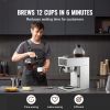 Commercial Drip Coffee Maker, 12 Cups Coffee-Maker Machine with 2 Glass Carafes and 2 Decanter Warmer Plates, Stainless Steel Drip Style Coffee Brewer
