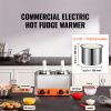 Electric Cheese Dispenser with Pumps, 2.3x2 Qt Commercial Hot Fudge Warmer, Plastic Double Pumps Dispenser