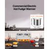 Electric Cheese Dispenser with Pumps, 2.4x2 L Commercial Hot Fudge Warmer, Plastic Double Pumps Dispenser