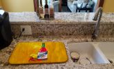 Got Sauce Hot Sauce Dish Drying Mat Absorbent Dish Drying Mat Pad for Kitchen Counter Dish Drainer Mat for Countertop, 14 x 21", Multicolor