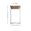 24 Pcs High Borosilicate Glass Spice Jar with Label and Bamboo Lid (24 x 8 Ounces), Spice Container with 72 Printed Labels and 20 Handwritten Labels
