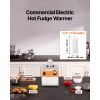 Electric Bottle Warmer with Bottle, 0.8L Commercial Cheese Dispenser, Hot Fudge Warmer 86-185 F Temp Adjustable