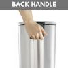 Bathroom Trash Can, 3.1 Gallon, Stainless Steel Round Step on Garbage Bin, Silver