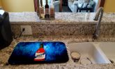 So Hot I'm Blue Sauce Dish Drying Mat Absorbent Dish Drying Mat Pad for Kitchen Counter Dish Drainer Mat for Countertop, 14 x 21", Multicolor