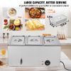 3-Pan Commercial Food Warmer, 17.4QT Electric Steam Table