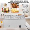 24QT Commercial Food Warmer, 5-Pan Electric Steam Table