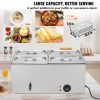 24QT Commercial Food Warmer, 4-Pan Electric Steam Table