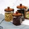 1 Pcs 18.5 OZ Glass Coffee Jars with Spoons, Candy Jars, Biscuit Jars, Storage Jars, Tea Jars, Snack Jars, Seasoning Jars, Salt Jars, Pepper Jars