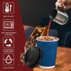 12 OZ Disposable Coffee Cups with Lids 50 Pack, Hot Paper Insulated Corrugated Ripple Wall Cup for To Go Drinks and Beverages
Visit the Lamosi Store