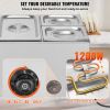 4-Pan Commercial Food Warmer, 16.4QT Electric Steam Table