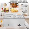24QT Commercial Food Warmer, 3-Pan Electric Steam Table