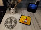 Got Sauce Hot Sauce Pair of Pot Holders Kitchen Heat Resistant Pot Holders Sets Oven Hot Pads for Cooking Baking BBQ, 7 1/2 x 7 1/2