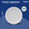 Progress 10.25" Fiber/Bagasse Dinner Plate 600 Count