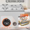 24QT Commercial Food Warmer, 4-Pan Electric Steam Table
