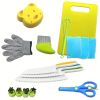 Young Chefs Starter Kit - 12-Piece Playful But Real Cooking Set with Child-Safe Nylon Knives