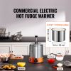 Electric Cheese Dispenser with Pump, 2.3 Qt Commercial Hot Fudge Warmer, Plastic Pump Dispenser