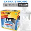 Boxs Of 100 Bags 30 Gallon White Disposable Large Trash Bags For Large Kitchen Trash Can