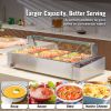 9-Pan Commercial Food Warmer, 9 x 5QT Electric Steam Table with Glass Cover