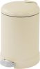 Small Trash Can, 1.2 Gallon | Round Stainless Steel Garbage Bin with Soft Close Lid & Step Foot Pedal | Metal Waste Basket with Removable Inner Bucket