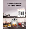 Electric Cheese Dispenser with Pump, 2.4L Commercial Hot Fudge Warmer, Stainless Steel Heated Pump Dispenser