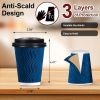 12 OZ Disposable Coffee Cups with Lids 50 Pack, Hot Paper Insulated Corrugated Ripple Wall Cup for To Go Drinks and Beverages
Visit the Lamosi Store