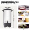 Commercial Coffee Urn, 50 Cups Stainless Steel Large Coffee Dispenser, 1000W 110V Electric Coffee Maker Urn For Quick Brewing