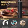 1Pc Electric Pepper Grinder USB Rechargeable Pepper Mill Automatic Salt Grinder with 6 Adjustable Coarseness LED Light 110ML/3.72OZ Container One Hand