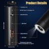 1Pc Electric Pepper Grinder USB Rechargeable Pepper Mill Automatic Salt Grinder with 6 Adjustable Coarseness LED Light 110ML/3.72OZ Container One Hand