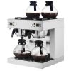 Commercial Drip Coffee Maker, 24 Cups Coffee-Maker Machine with 4 Glass Carafes and 4 Decanter Warmer Plates, Stainless Steel Dual-Head Coffee Brewer