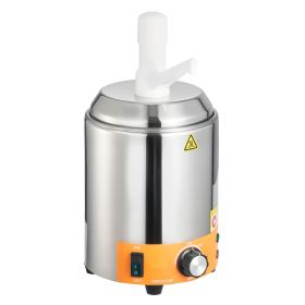 Electric Cheese Dispenser with Pump, 2.4L Commercial Hot Fudge Warmer, Plastic Pump Dispenser (Default: Default)