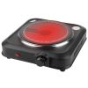1000W Electric Infrared Single Burner Portable Heating Hot Plate Stove Countertop RV Hotplate with 7.5' Glass Cooktop Stepless Temperature Adjustments