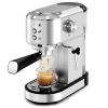 20 Bar Espresso Machine, 1350W Boiler, Steam Wand, Water Tank, Stainless Steel, Compact Coffee Maker for Home Barista